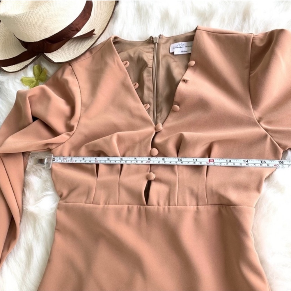 NWOT Lovers + Friends Elena Mini Dress in Neutral Peach Size Small - Picture 10 of 16